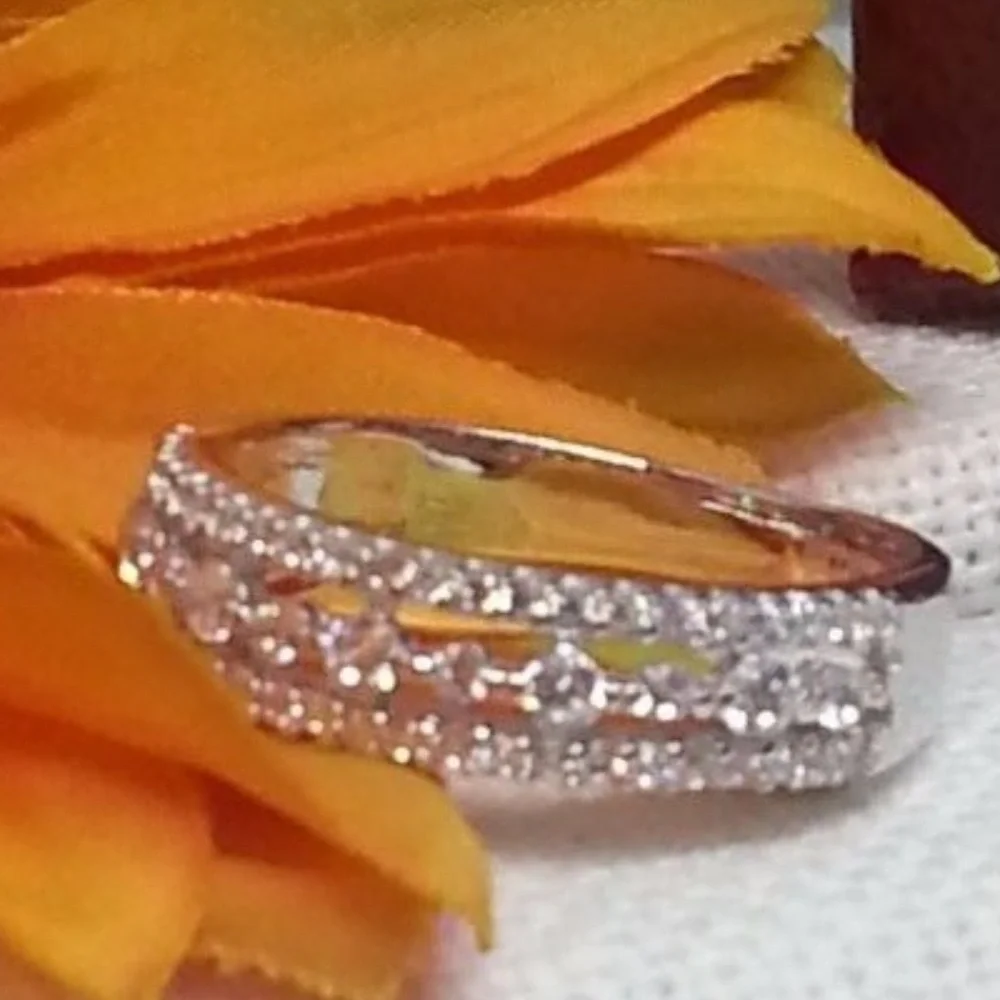 New 14k Solid White Gold 0.75 Ct. Wedding Band Ring